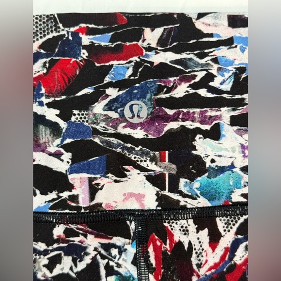 Lululemon‎ Wunder Under Hi-Rise 1/2 Tight Culture Clash Multi Black Size 6 - Picture 6 of 10